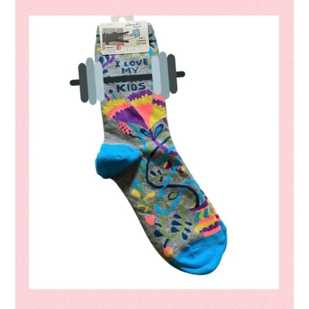 NEW NWT Blue Q Socks I Love My A&%^#@ Kids Womens Socks Size 5-10